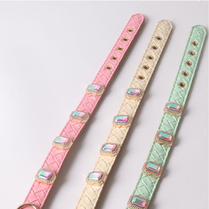 <span class=keywords><strong>Collar</strong></span> de Cuero PU con Diamantes de Imitación para Mascotas, Diseño Nuevo, Brillante, Lujoso, para Gatos y Cachorros - Product Image 5