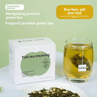 Thé biologique mélangé pour la santé, thé vert au jasmin, sachets de thé longue infusion, richement parfumé