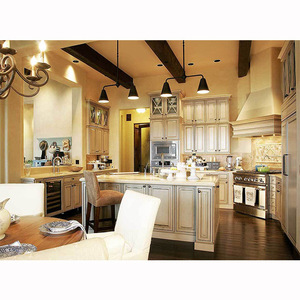 Moderno <span class=keywords><strong>soggiorno</strong></span> di transizione usato armadio da <span class=keywords><strong>cucina</strong></span> set assemblato armadi in rovere bianco personalizzati armadi - Product Image 4