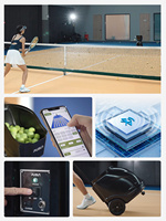 Machine de tennis professionnelle PT-9001 PRO, robot de padel intelligent avec exercices multiples, capacité de 150+ balles, lanceur automatique pour entraînement sur le terrain