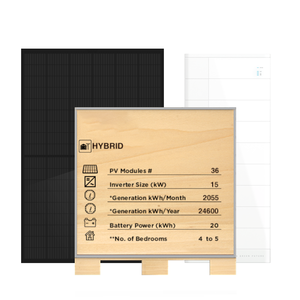 Système d'énergie solaire 15KW avec système de stockage d'énergie solaire 10/20KWH et moniteur Wifi intelligent Système de panneau solaire noir complet pour la maison - Product Image 1