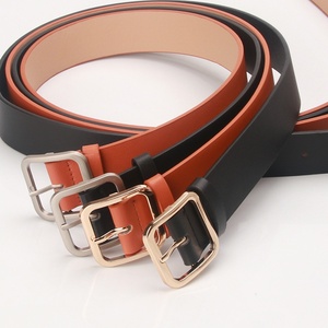 Cinturón Decorativo de Estilo Coreano al por Mayor, Cinturón Simple para Estudiantes con Hebilla Cuadrada de Aleación, Cinturón de Alta Calidad para Vestidos y Abrigos para <span class=keywords><strong>Mujer</strong></span> - Product Image 2