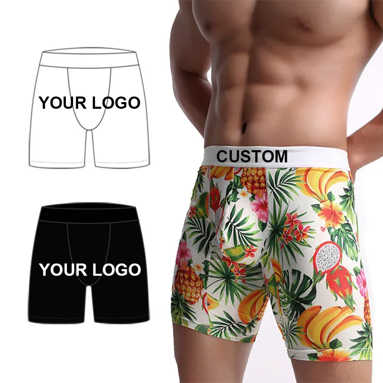 OEM blank open front boy man breathable pump custom logo cotton polyester fancy underwear men's boxer briefs men panty