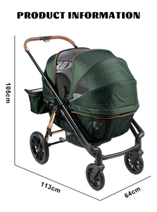 Có thể gập lại Xe đẩy Wagon với 2 chỗ ngồi Heavy Duty lớn wleels cắm trại Wagon Xe đẩy Twin wangon Xe đẩy cho trẻ em - Product Image 6