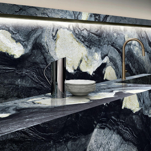 Miễn Phí Mẫu Hiện Đại Sang Trọng 1600*3200Mm Trà Đen Đá Cẩm Thạch Thiêu Kết Đá Bảng Cho Phòng Khách Ăn Ngoài Trời Và Hội Trường Sử Dụng - Product Image 4