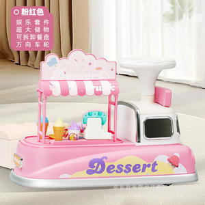 รถบรรทุกขนมหวานแบบเลื่อนได้สำหรับเด็กวัยหัดเดิน 0-3 ปี ของเล่นเสริมพัฒนาการขนาดเล็กพร้อมชุดของเล่นไอศกรีม วัสดุ ABS - Product Image 2