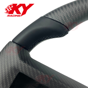 Volante de carreras personalizado de fibra de carbono mate para Ford Mustang GT Shelby Cobra GT350 GT500 RTR GTS 2004-2014 - Product Image 2