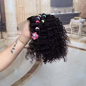 All'ingrosso bambine in pizzo pieno intrecciato capelli senza colla di pizzo anteriore <span class=keywords><strong>parrucche</strong></span> per bambini parrucca capelli umani per bambini - Product Image 6
