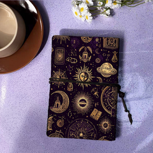 A6 Cuaderno hecho a mano Cálido regalo de Halloween para vecinos Adecuado para la planificación de fiestas y notas divertidas con Sun Moon Planet Star C - Product Image 3