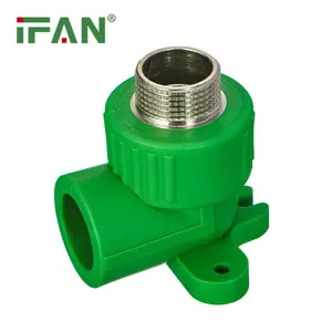 IFAN热卖PPR配件20-32毫米绿色PN25外螺纹座90度弯头PPR管件