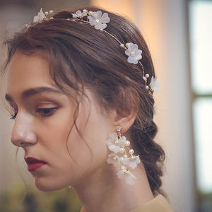 Bandeau en cristal pour femmes, accessoires de cheveux, serre-tête de vigne strass, fleur, accessoires pour mariage, 2020 - Product Image 3