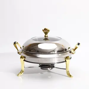 Hot Sale Hotel Keine elektrische Runde Single Small Idiviual 18CM 28CM Edelstahl Koch alkohol Herd Shabu Hot Pot Sets