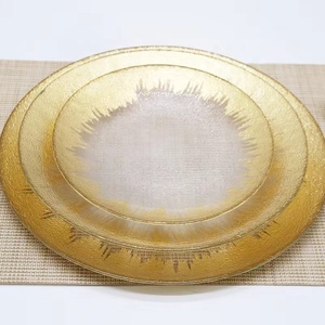 Assiettes de présentation en verre or, argent, rose pour événements, location en gros, mariage, service de table - Product Image 4