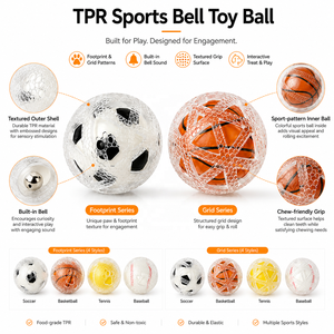 Interactive <b>Dog</b> Chew Ball <b>Bell</b> Sound Toy Transparent Puzzle Soccer Ball for Indoor Pet Exercise - Product Image 2