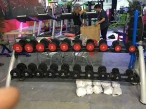 GNS-8212 Ticari İki Katlı Çelik Dambıl Rafı Spor Salonu Fitness Ekipmanı - Product Image 3