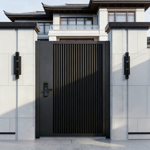 Puerta Exterior de Aluminio, Puerta Metálica de Seguridad Residencial, Puerta Individual Personalizable para Patio Trasero - Product Image 6