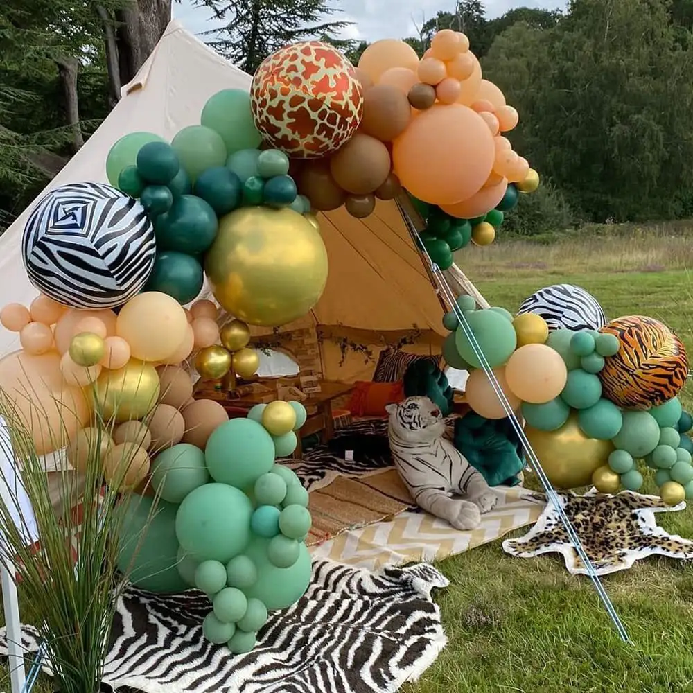 Balões de metal de látex coloridos para decoração de balões, kit de arco de casamento