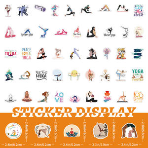 50 Uds. De pegatinas de grafiti estéticas para Yoga, deportes, salud, botella, teléfono, vinilo, hermosa chica, pegatina para mujer - Product Image 3