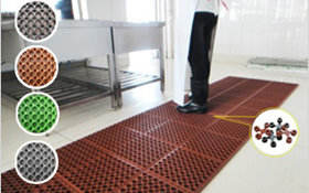 Tapis de sol en caoutchouc anti-fatigue de cuisine industrielle épissée de taille 3 'x 5' personnalisé - Product Image 4