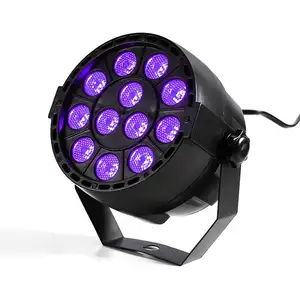 Led para dj disco par de luz uv 12leds, violeta, preta, projetor laser para barra de natal, casamento, festa de decoração, arruela de parede, luminária