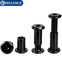 Vis à tête fraisée hexagonale en acier inoxydable 304 noir, écrou cylindrique M2-M8, fixation
