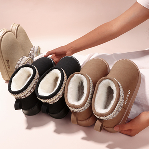 2024 New Fashionable Thick <strong>Sole</strong> Winter <strong>Slipper</strong> Warm Plush Women's Men's Snow <strong>Boots</strong> EVA Outsole Material Soft Anti-Slippery - Product Image 2