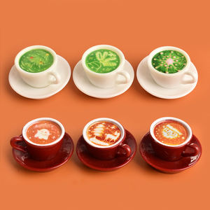 Tazas de Café Navideñas de Resina, Miniaturas para Casa de Muñecas, Vajilla Pintada a Mano, Manualidades, Scrapbooking, Joyería, Llaveros - Product Image 1