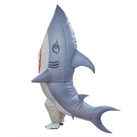Kinqee dessin animé noël Halloween carnaval adulte marche en peluche crevettes accessoires mignon Anime requin Costumes mascotte
