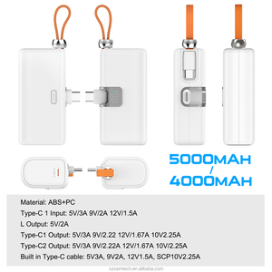 Nuevo <span class=keywords><strong>cargador</strong></span> portátil pequeño 2025 para teléfono Mini banco de energía 4000mAh 22.5WPD Cable incorporado <span class=keywords><strong>cargador</strong></span> de viaje aprobado por la aerolínea - Product Image 3