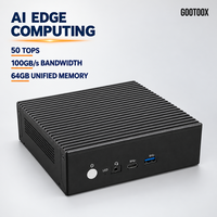 Komputer AI Edge Computing Kelas Industri AI Accelerator Box 50 TOPS Dapat Dipasang di DIN Rail