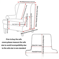Housse de canapé simple extensible imprimée, ensemble de 2 pièces, housse intégrale élastique motif tigre pour fauteuil