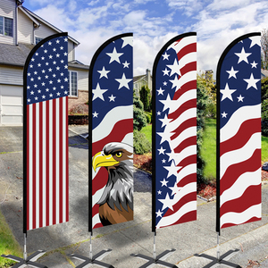 Bandera personalizada de Swooper de plumas de EE. UU.-Poste no incluido, al aire libre para playa pancarta publicitaria, clubes deportivos y decoraciones - Product Image 5