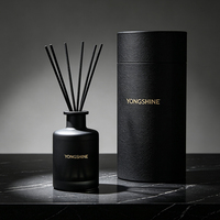 Bouteille diffuseur de parfum en verre personnalisable 150ml 250ml, flacon cylindrique à col long pour hôtel, spa, cadeau de mariage