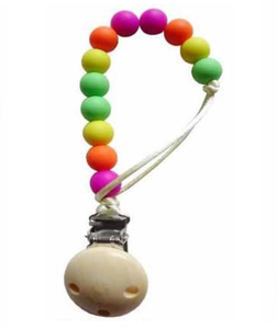 <span class=keywords><strong>Amazon</strong></span> Offre Spéciale Rond de Haute Qualité Bébé En Bois Attache-Tétine En Silicone - Product Image 2