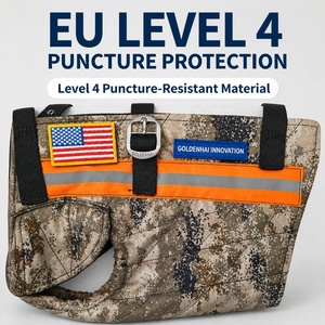 Giubbotto Antiproiettile Multistrato in Kevlar per Cani, Certificato EU EN388 Livello 4, Protezione Toracica e Addominale, Camo Arancione Alta Visibilità, OEM per Caccia - Product Image 5