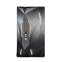 Porte de sécurité en aluminium et fer forgé, minimaliste, moderne, géométrique, insonorisée, pour intérieur et entrée principale