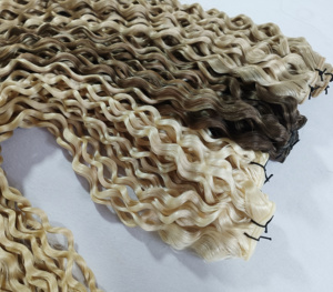 Wavy Hot Sale Top Quality Genius Wefts 100%Virgin Chinese Human Hair Extensions Full Cuticle Intact Braiding Straight <strong>Bleaching</strong> - Product Image 2