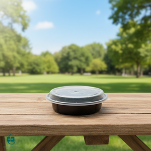 กล่องพลาสติก PP แบบใช้แล้วทิ้งสำหรับใส่อาหารทรงกลมพร้อมฝาปิด ยี่ห้อ Hacamy Supply สำหรับควบคุมปริมาณอาหารและเตรียมอาหารแบบกล่องเบนโตะ - Product Image 1