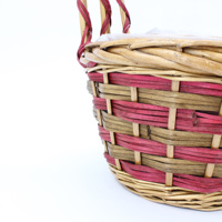 Whism — panier à fleurs en osier, économique, pour le rangement, à poignée haute, 2022