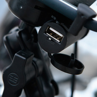 Chargeur de téléphone portable pour moto MOLANGDAO, en alliage d'aluminium et ABS, support étanche à clipser, chargeur de modification d'urgence MLD-3085