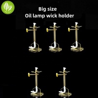 Petit bougeoir bouddhiste doré en métal, support de mèche réglable, lampe à huile, non toxique, écologique, haute qualité, motif floral