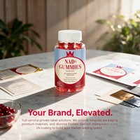 AegleWell NAD Plus Gummies sans sucre NAD+ Nicotinamide Adenine Dinucleotide Extrait de pépins de raisin Soutien énergétique 60 unités