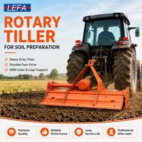 Cultivateur Rotatif Agricole pour Tracteur 3 Points, Rotovator Multifonctionnel avec Boîte de Vitesses Fournie