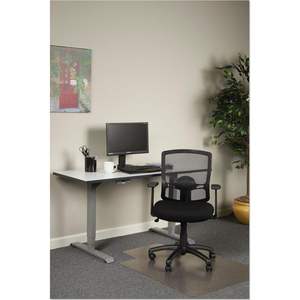 Silla de Oficina Alera Moderna con Respaldo Medio, Negra, Reposacabezas Ajustable, Material de PP y Aluminio, Giratoria, para Hogar y Hotel - Product Image 2