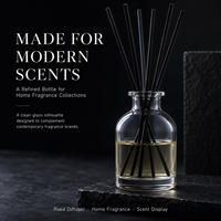 Flacon de parfum en verre transparent de luxe 100 ml, rechargeable, pour bâtonnets diffuseurs et diffusion d'aromathérapie