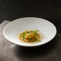 Lignes de fil Design Plats en porcelaine Platos Deep Big Bowl Plats Soupe Cool Food Salade Bol de riz au four Vajilla Assiettes en céramique