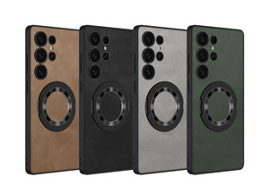 Funda para Samsung <span class=keywords><strong>Galaxy</strong></span> S24 Ultra, de Cuero PU con Anillo Magnético, Compatible con Samsung S23 Ultra FE A54 A34 A14 S25 Plus, con Soporte Magnético - Product Image 4