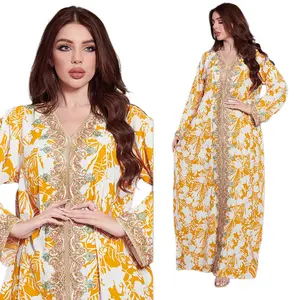 New Sequin Lace Craft Muslim Robe omani abaya designs arabian abaya model abaya