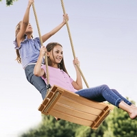 Balançoire d'arbre en bois moderne pour l'intérieur et l'extérieur, pour les enfants, les adultes et les enfants, pour la cour et le parc.