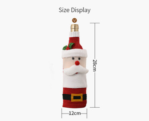 <b>Cheap</b> Christmas Promotion <b>Gift</b> Red Wine Bottle Christmas Decorative Bags for Party Decoration Covering Wine Bottles - Product Image 5